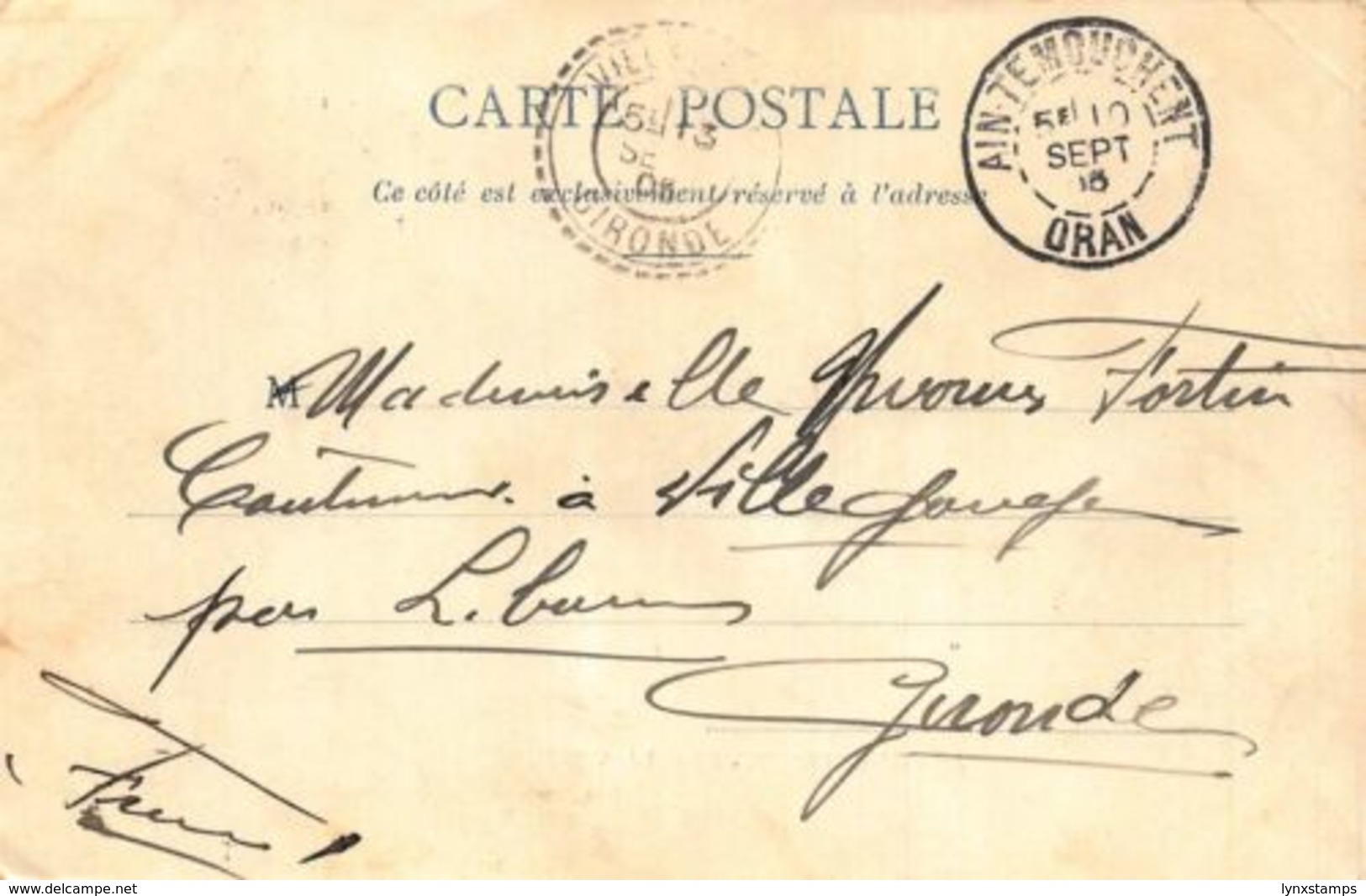 Algeria Ain Temouchent L'Hotel De Ville Town Hall Postcard - Ohne Zuordnung