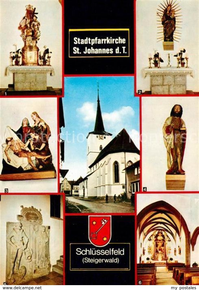 73269378 Schluesselfeld Stadtpfarrkirche St Johannes Des Taeufers Details Schlue - Autres & Non Classés