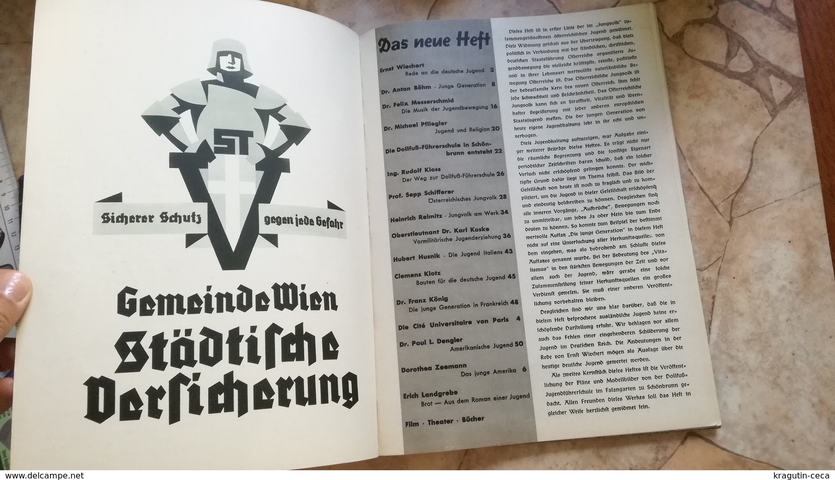 Die Pause Österreichische Monatshefte Jahrgang 3 Heft BOOK MAGAZINE NEWS AUSTRIA GERMANY BEFORE WWII DEUTSCHE OSTERREICH - Sonstige & Ohne Zuordnung