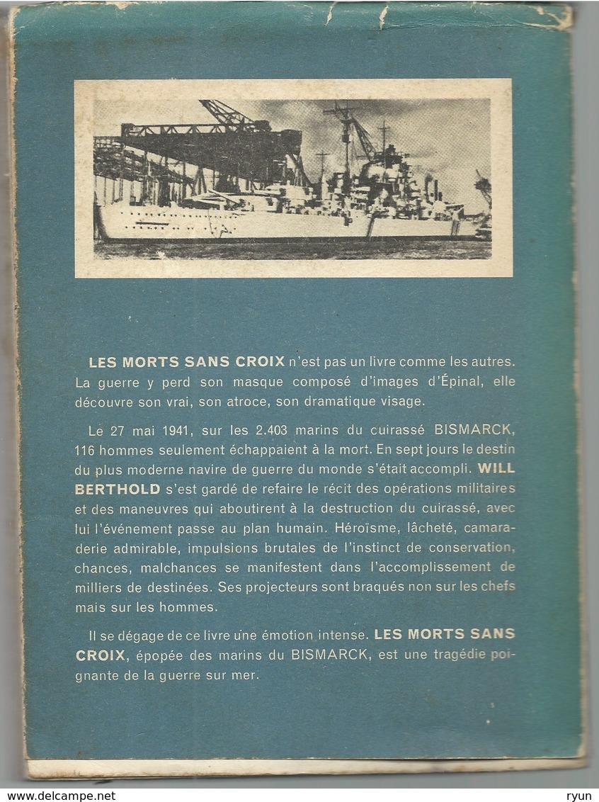 Les Morts Sans Croix Will Berthold France Empire 1958 - Guerre 1939-45