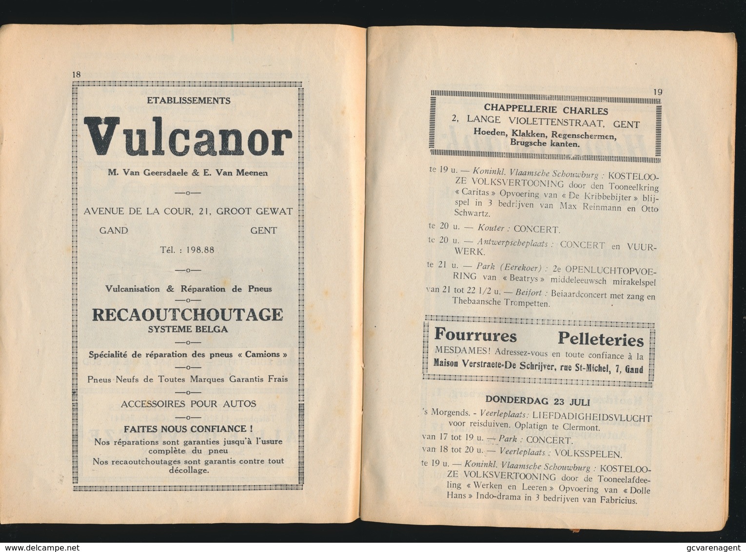 GENT - BOEKJE MET PROGAMMA DER GENTSCHE FESTEN IN 1931 - NEDERLANDS / FRANSTALIG - ZIE MEERDERE AFBEELDINGEN - Gent