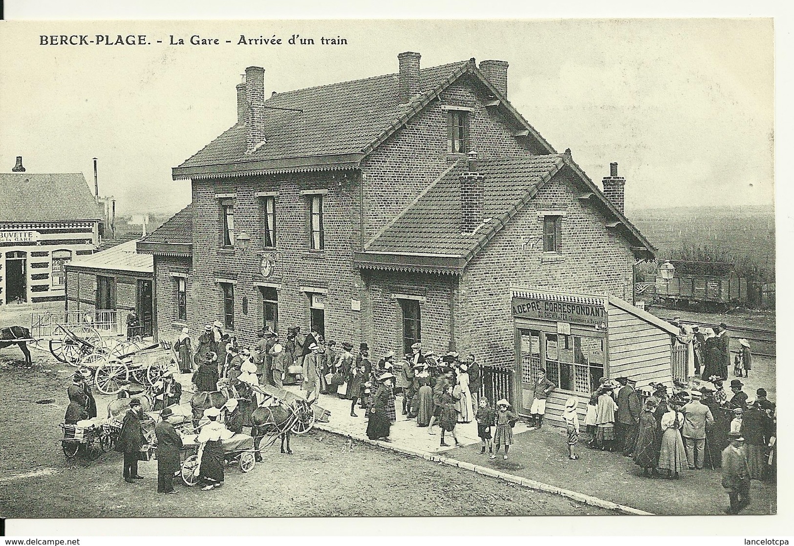 62 - BERCK PLAGE / LA GARE - ARRIVEE D'UN TRAIN - Berck