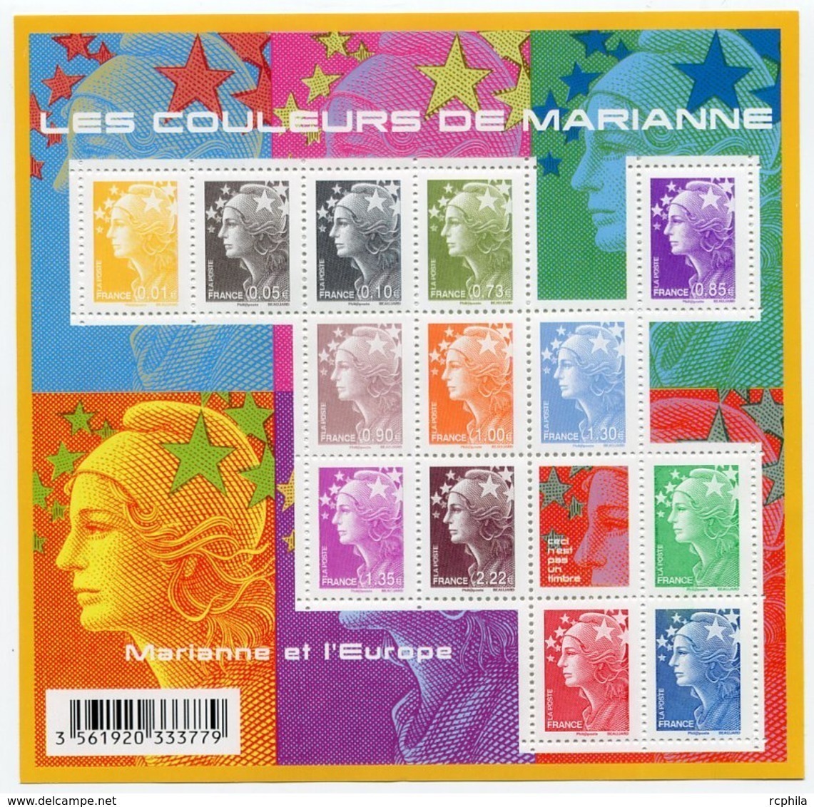 RC 12069 FRANCE BF N° F4409 LES COULEURS DE MARIANNE BLOC FEUILLET NEUF ** - Ungebraucht