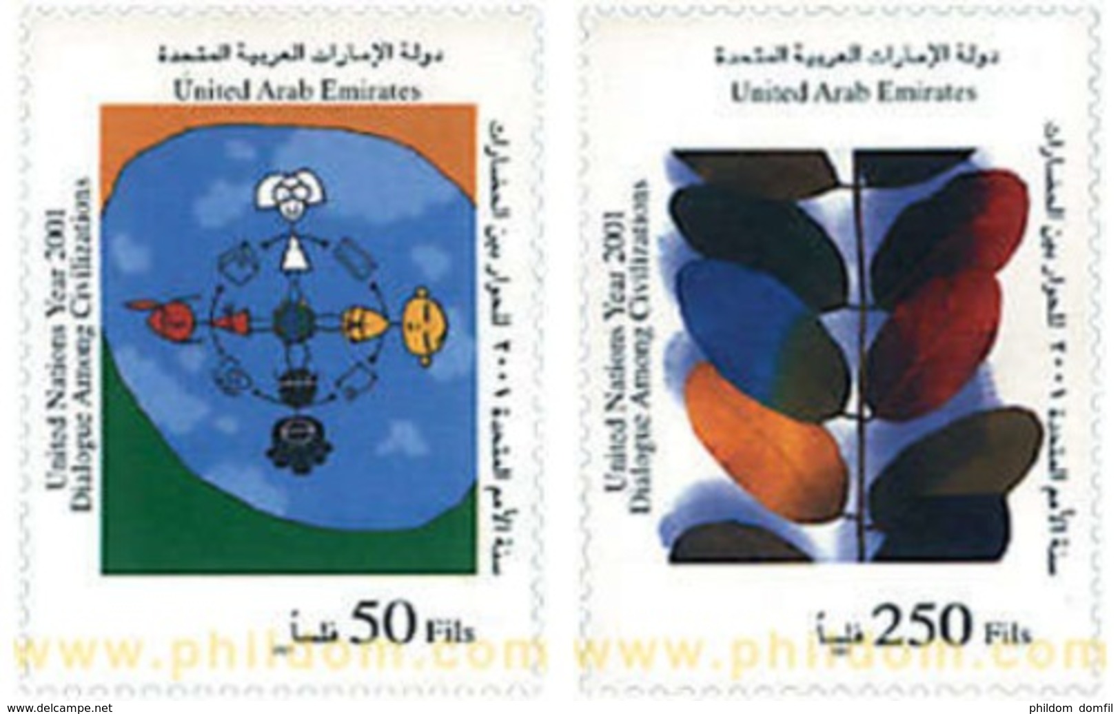 Ref. 88061 * MNH * - UNITED ARAB EMIRATES. 2001. YEAR OF DIALOGUE AMONG CIVILIZATIONS . AÑO INTERNACIONAL DEL DIALOGO E - Andere & Zonder Classificatie