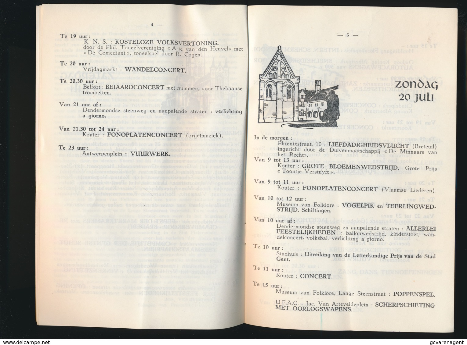 GENT - BOEKJE MET PROGAMMA DER GENTSCHE FEESTEN IN 1952 - NEDERLANDS  - ZIE MEERDERE AFBEELDINGEN - Gent