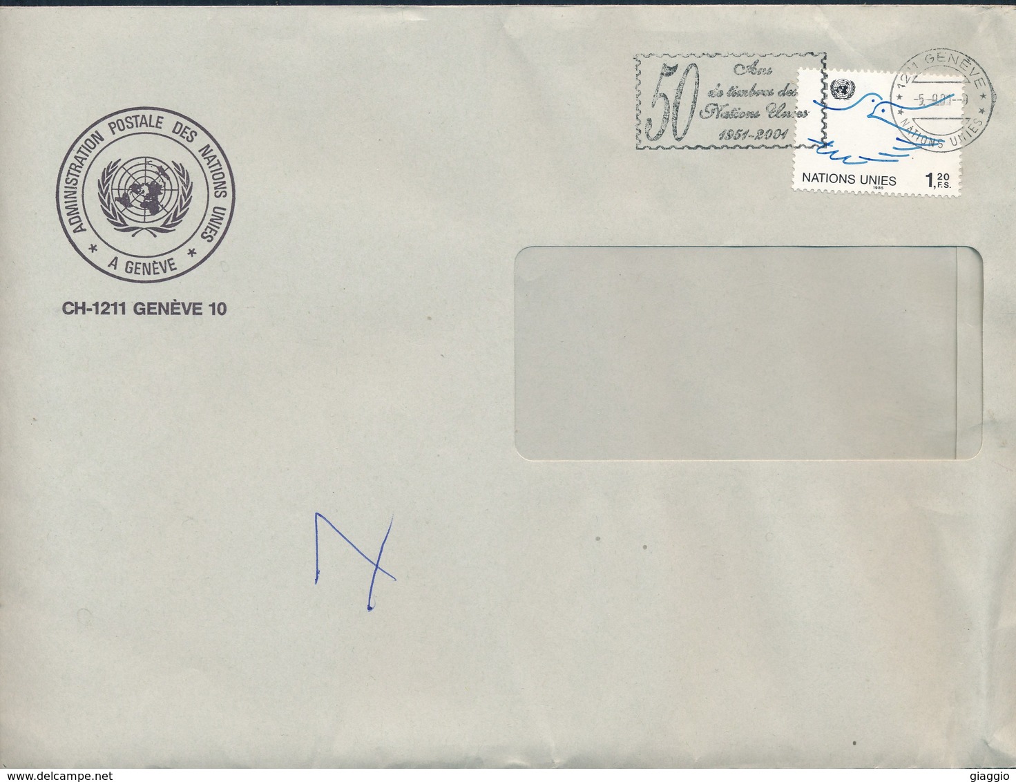 °°° POSTAL HISTORY NATIONS UNIES 2001 °°° - Covers & Documents