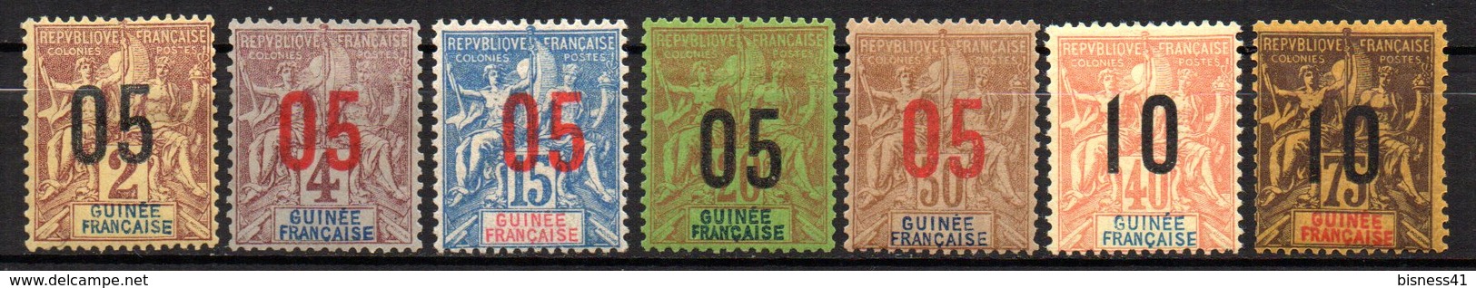 Col17  Colonie Guinée N° 48 à 54 Neuf X MH Cote 30,00€ - Neufs