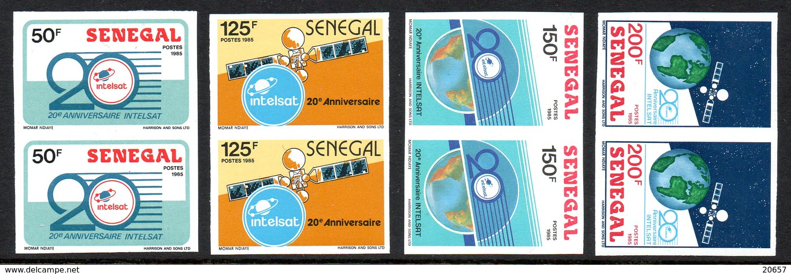 Senegal 0707/10 Imperf Paires , Anniversaire D'INTELSAT , Terre , Satellite - Afrique