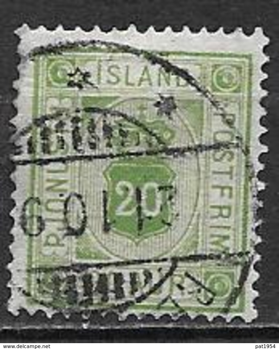 Islande 1876 Service N° 8 Oblitéré - Servizio