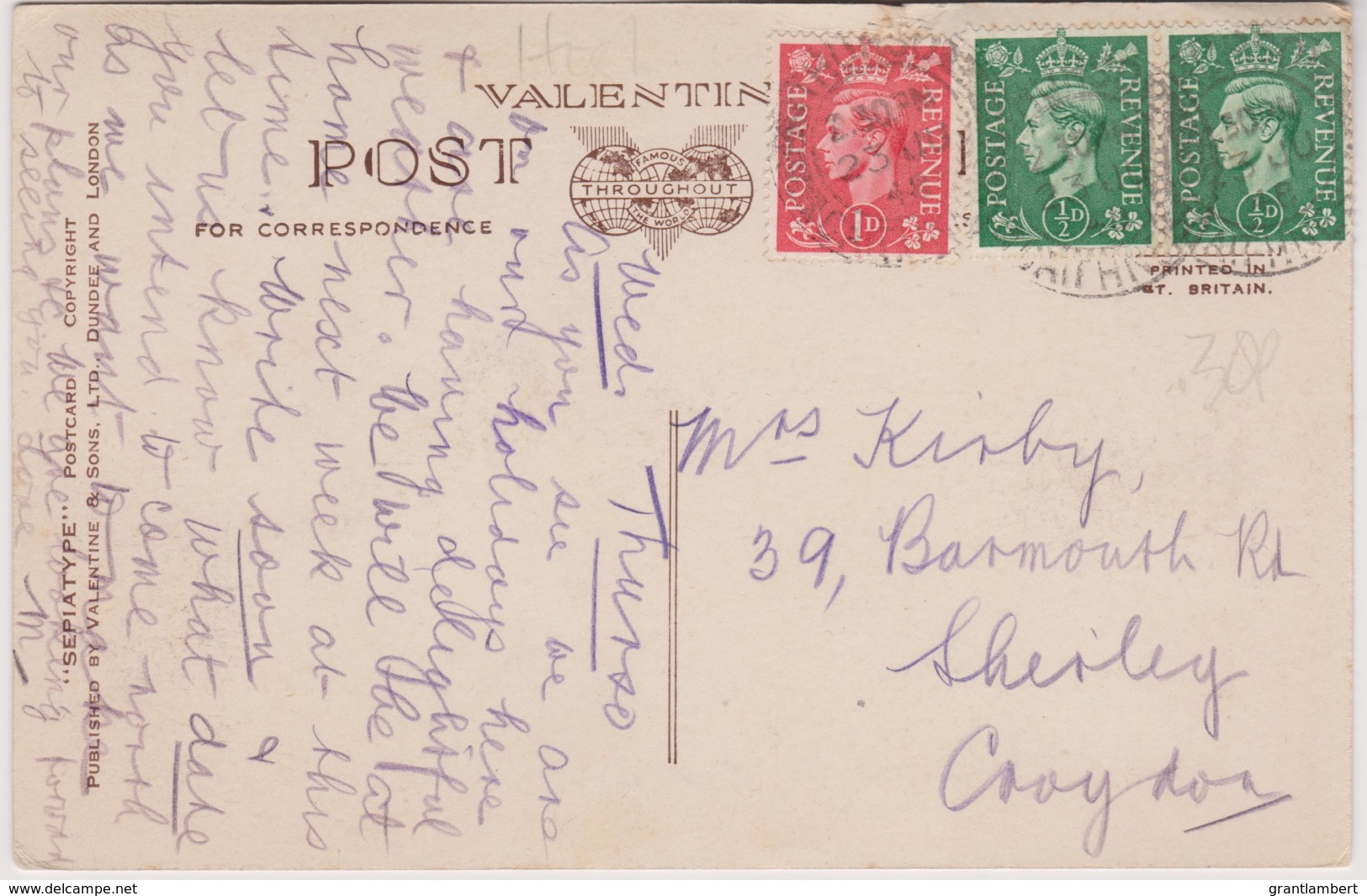 The Clett Rock, Thurso, Scotland - Vintage, Posted 1948 With Stamps - Caithness