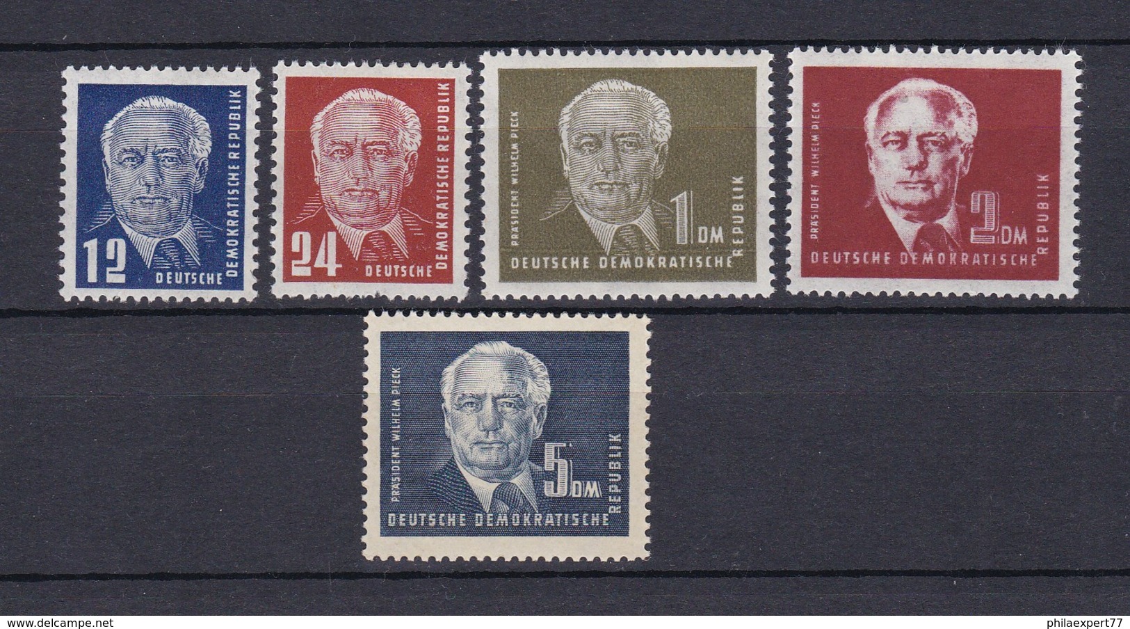 DDR - 1950/52 - Michel Nr. 251/255 - Ungebr. - 25 Euro - Ungebraucht