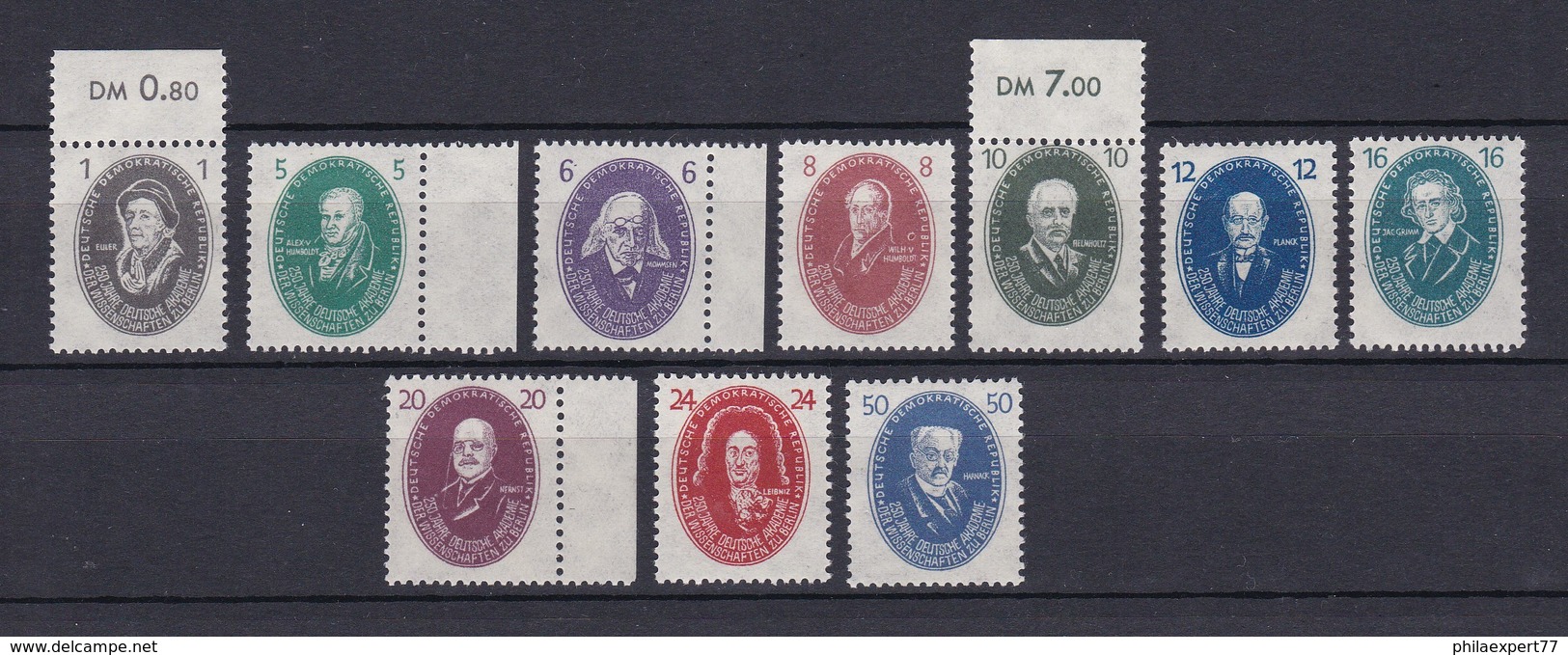 DDR - 1950 - Michel Nr. 261/270 - OR - Postfrisch - 159 Euro - Unused Stamps