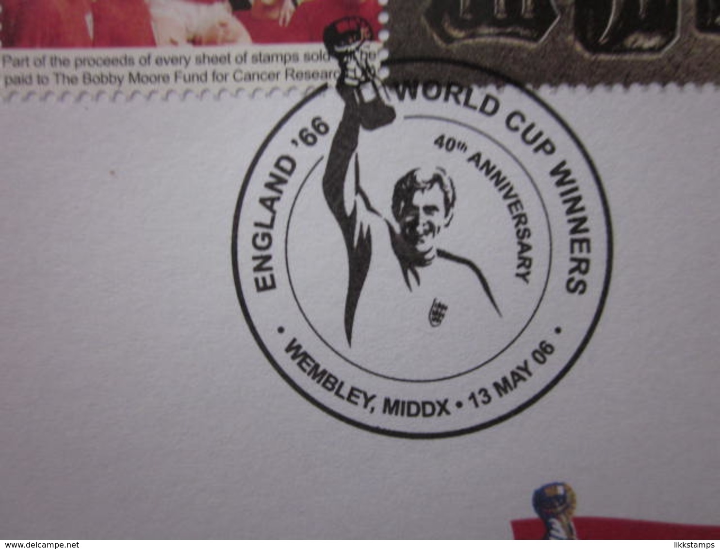 2006 BOBBY MOORE FUND COMMEMORATIVE COVERS. #00837 - 2001-2010 Decimal Issues