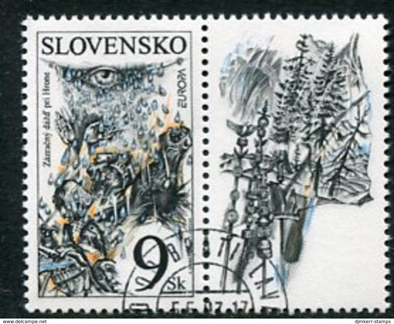 SLOVAKIA 1997 Europa: Sagas And Legends With Label, Used.  Michel 278 - Oblitérés