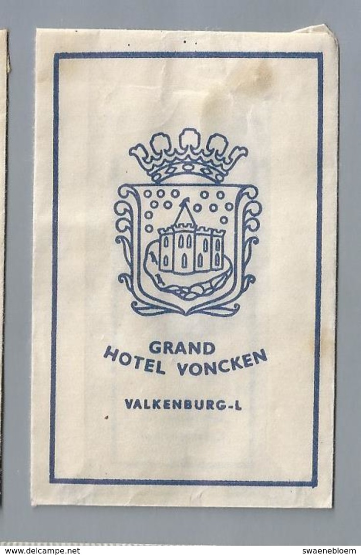 Suikerzakje.- VALKENBURG LIMBURG. GRAND HOTEL VONCKEN. Sugar Bag. Embalage De Sucre. Zucchero. Zucker - Suiker