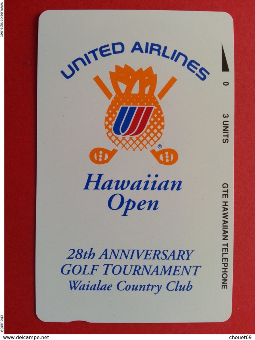Hawaii HAW-PT-05 1993 3u 28th Hawaiian Open Golf Tournament United Airlines 1000 Ex GTE MINT (BA1219.5 - Hawaii