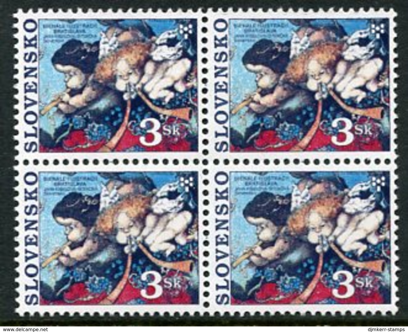 SLOVAKIA 1997 Book Illustrations Biennial Block Of 4  MNH / **.  Michel 285 - Unused Stamps