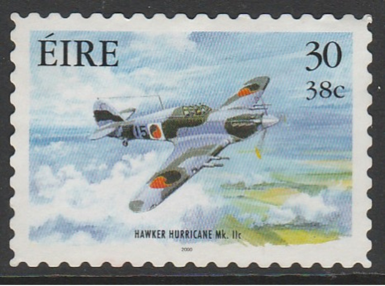 Ireland 2000 Military Aircraft - Self-Adhesive Stamps 30/38P Multicoloured SW 1285 O Used - Used Stamps