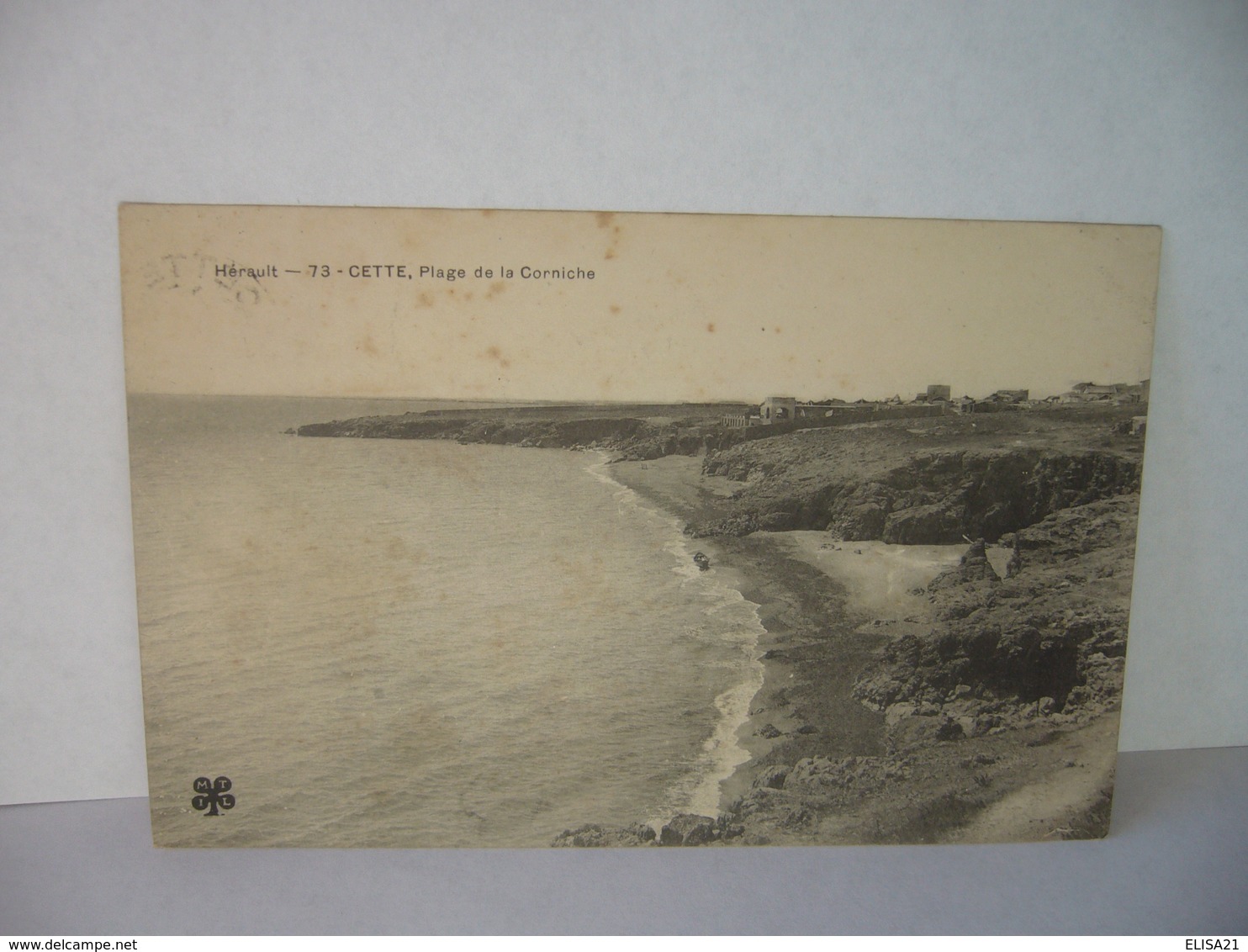 HÉRAULT 73. CETTE SETE 34 HÉRAULT PLAGE DE LA CORNICHE CPA 1907 - Sete (Cette)