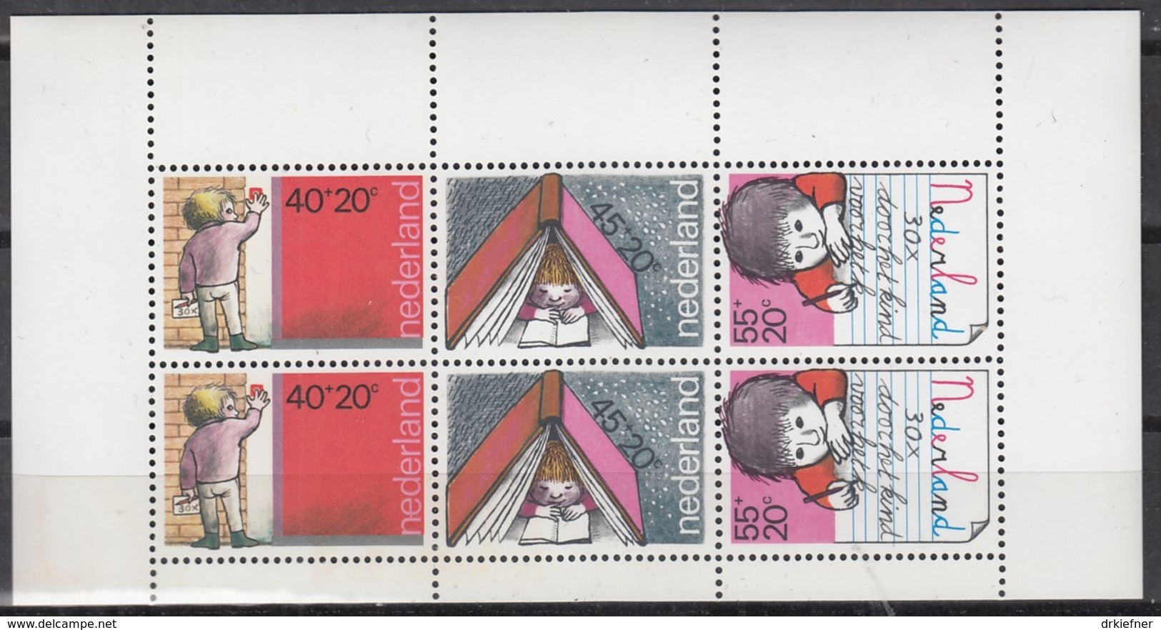 NIEDERLANDE Block 19, Postfrisch **, 30 Jahre Werbung Für Kinderbriefmarken Durch Die Schulen, 1978 - Blocs