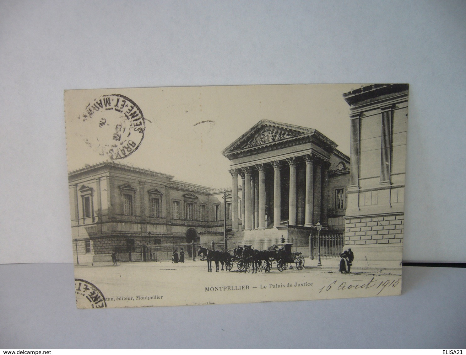 MONTPELLIER 34 HÉRAULT LE PALAIS DE JUSTICE CPA 1913 - Montpellier