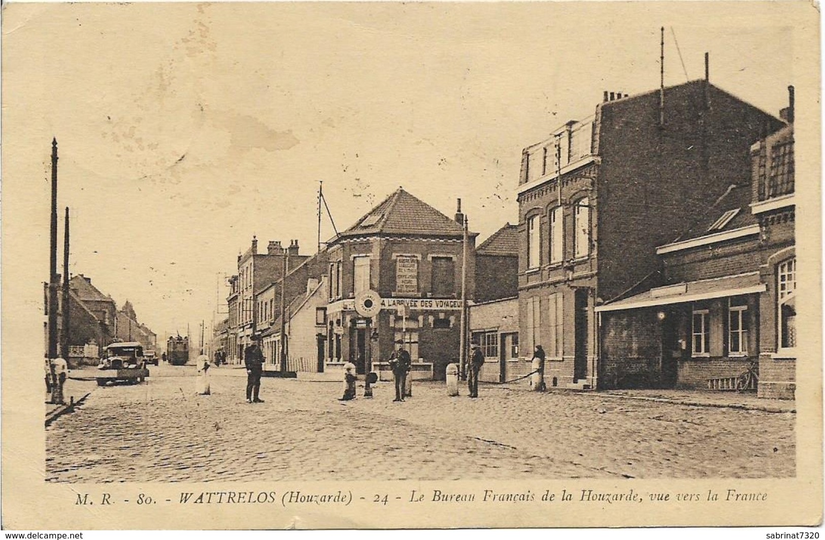 WATTRELOS Le Bureau Francais De La Houzarde , Vue Vers La France - Wattrelos