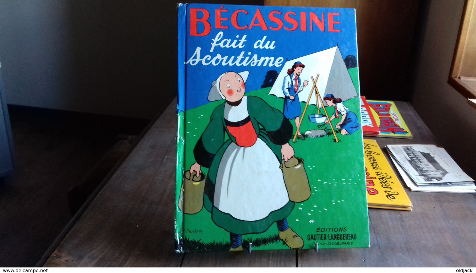 BECASSINE FAIT DU SCOUTISME. BD CARTONNEE Réedition De 1958 (col8a) - Bécassine