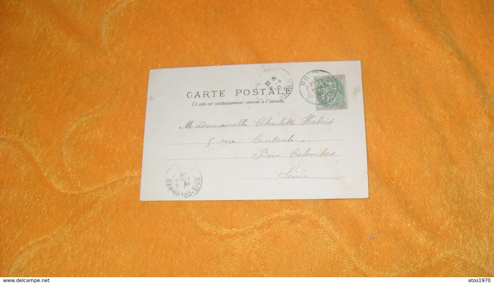 CARTE POSTALE ANCIENNE CIRCULEE DE 1902.../ FEMME PECHEUSE DE CREVETTES...CACHETS + TIMBRE - Donne