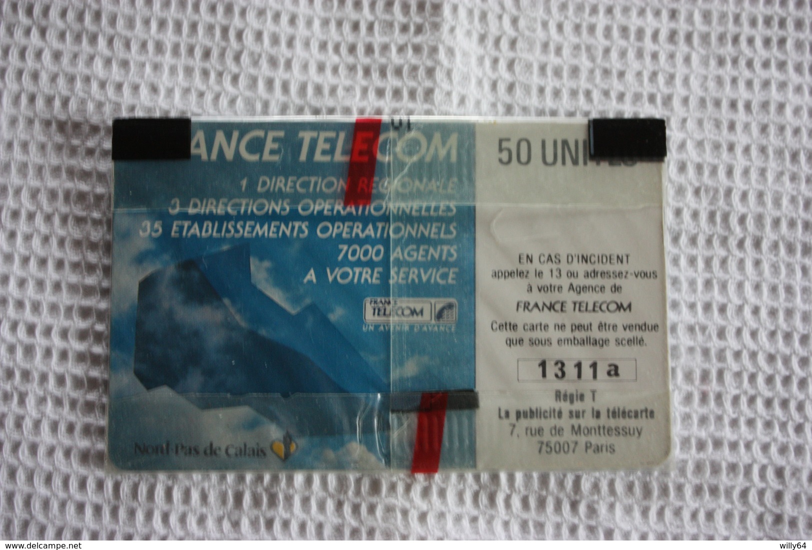 Télécarte France  F54  LILLE Fibre Optique   50u  GEM1  NSB - 1989