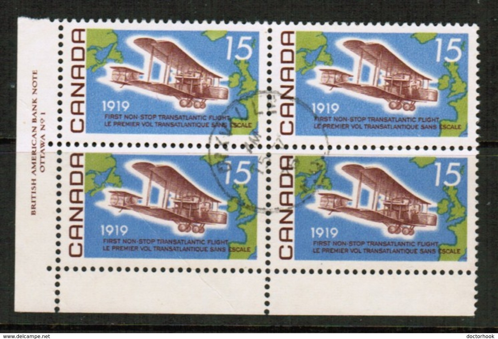 CANADA  Scott # 494 VF USED PLATE BLOCK Of 4 (Stamp Scan # 559) - Used Stamps