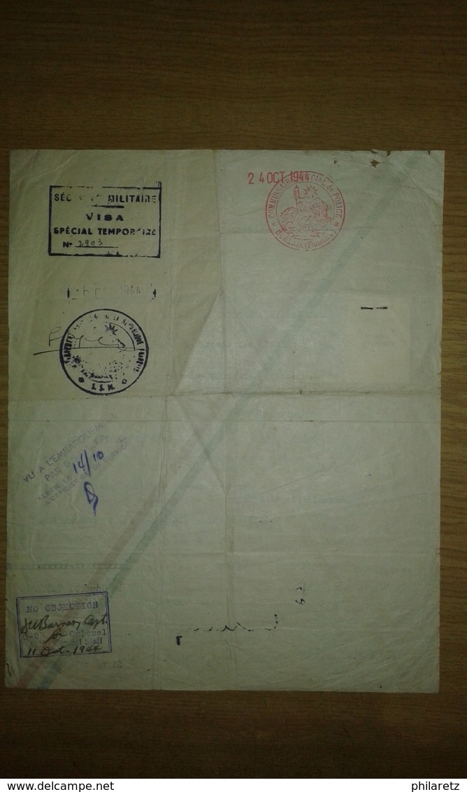Ordre De Mission Du Gouvernement Provisoire à Alger De 1944 + Carte D'identité + Laissez-passer De La Même Personne - 1939-45