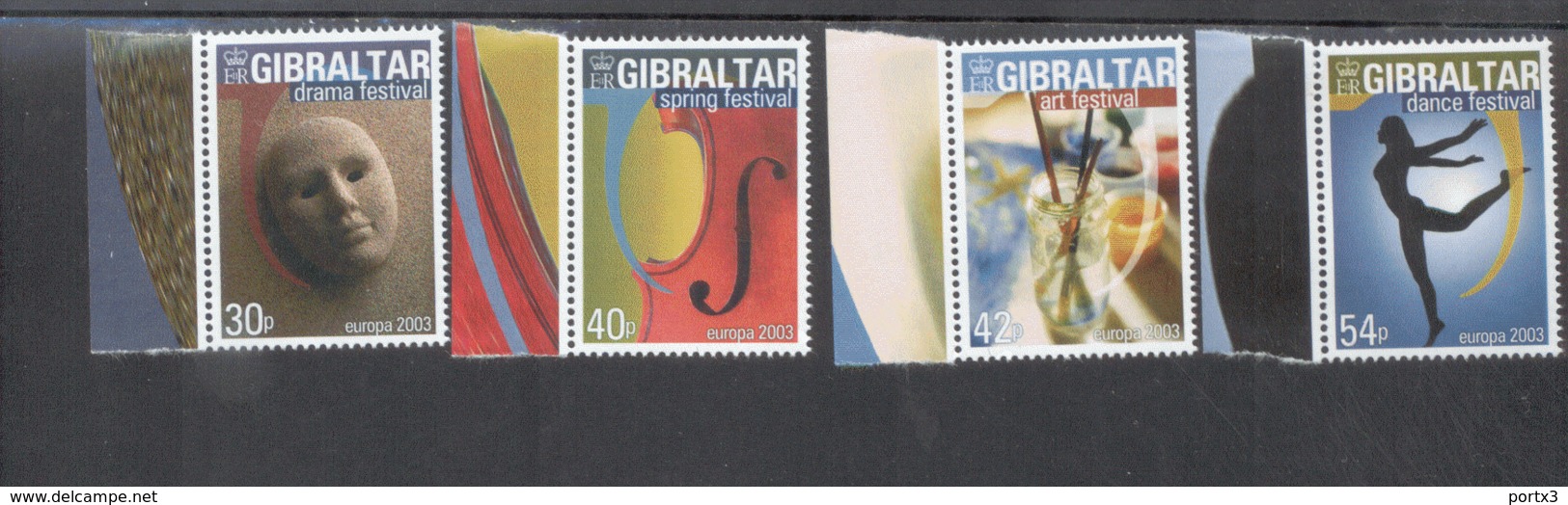 CEPT Plakatkunst / Poster Art Gibraltar 1032 - 1035  MNH ** Postfrisch - 2003