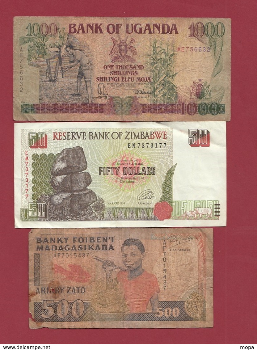 Autres-Afrique  3 Billets Dans L 'état Lot N °2  (121 BIS) - Other - Africa