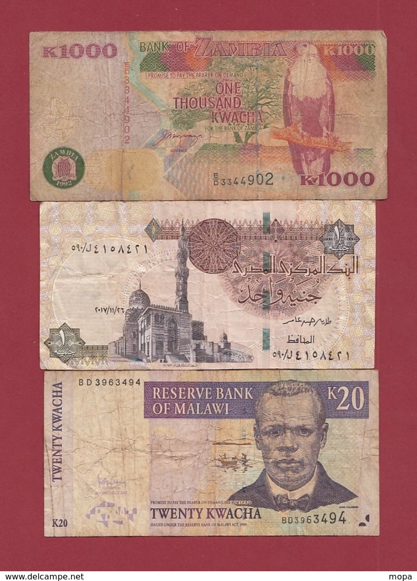 Autres-Afrique  3 Billets Dans L 'état Lot N °9  (129) - Andere - Afrika