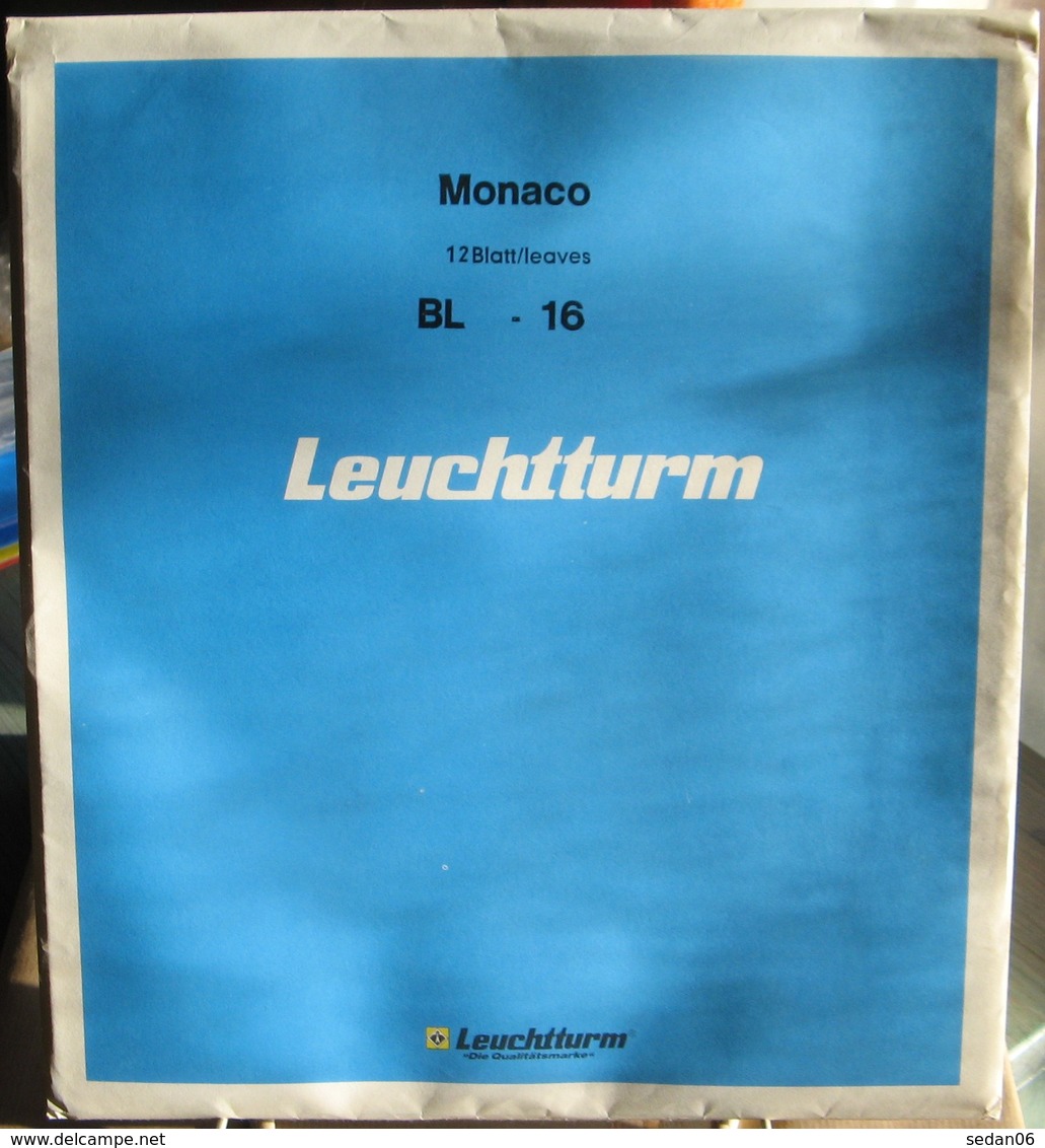 Leuchtturm - Feuilles BLANCO Titrée "MONACO" (paquet De 12) - Blank Pages