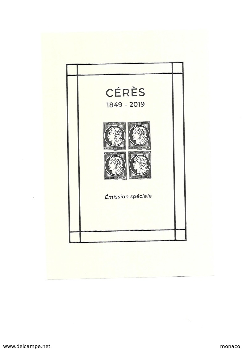 2019 - Bloc Cérès - Salon D'automne Paris - 4 Timbres Non Dentelés - Neufs