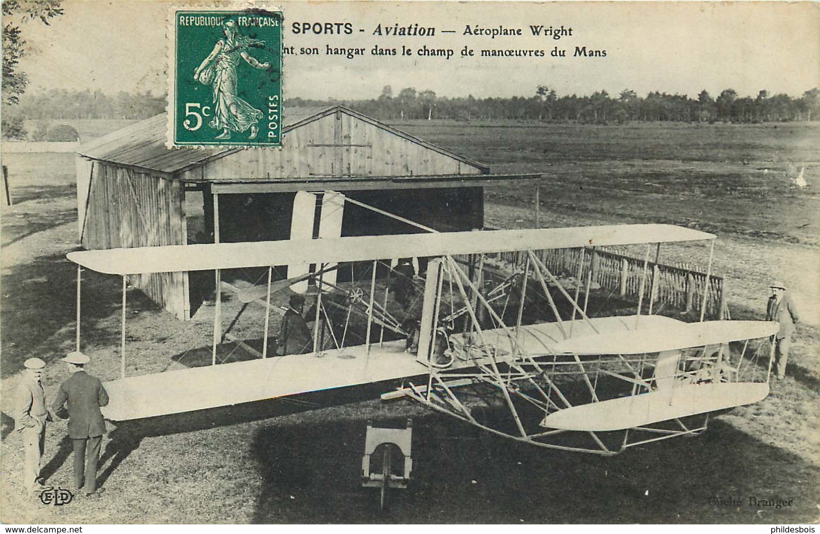 SPORT AVIATION  Aeroplane Wright Dans Le Champ De Manoeuvres Du Mans - 1919-1938: Fra Le Due Guerre