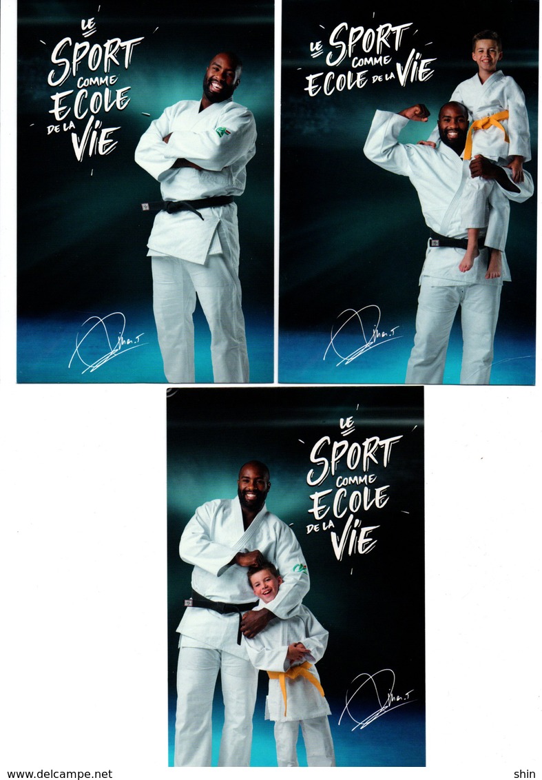 JUDO Série De 3 Cartes Teddy Riner Sport école De Vie - Kampfsport