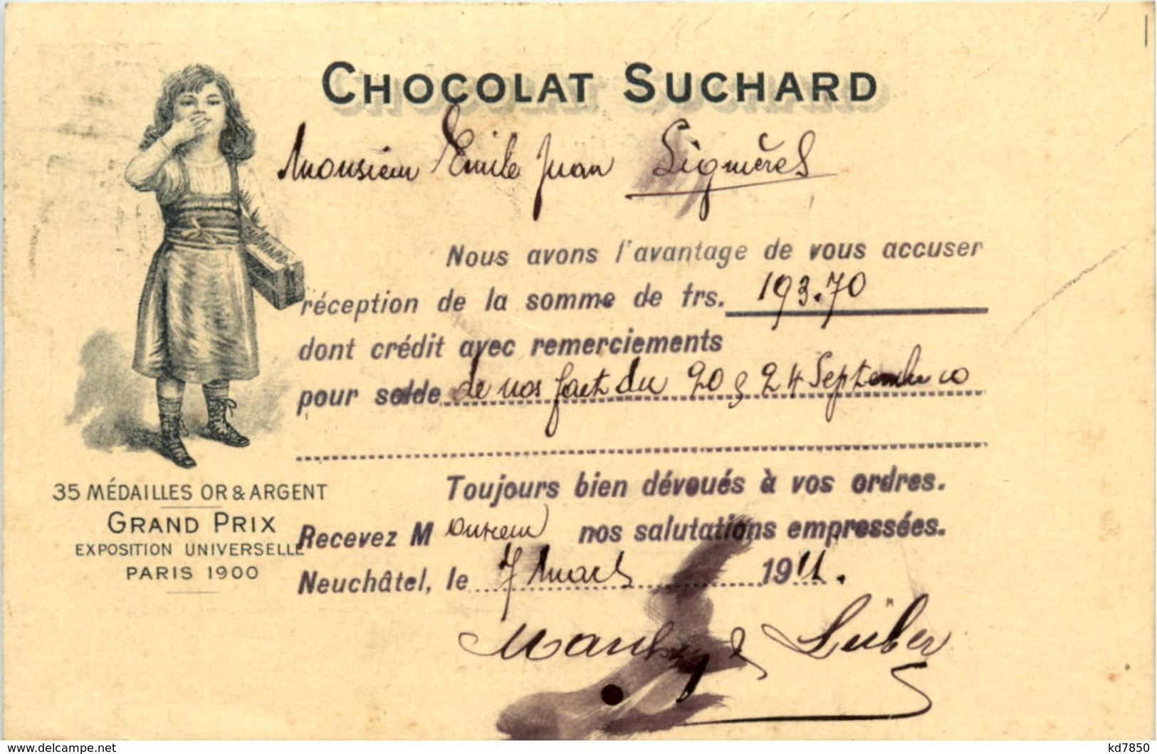 Paris - Exposition 1900 - Suchard - Werbepostkarten