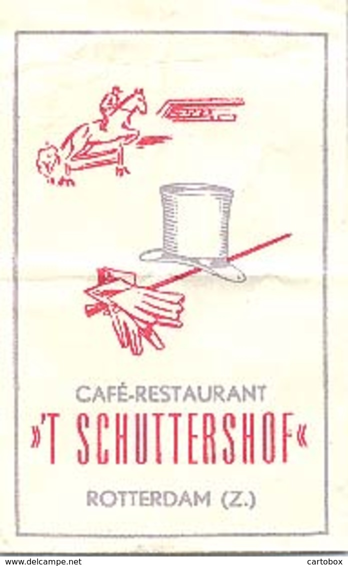 Rotterdam,   Café Restaurant " 't Schuttershof "  (suikerzakje) - Suiker