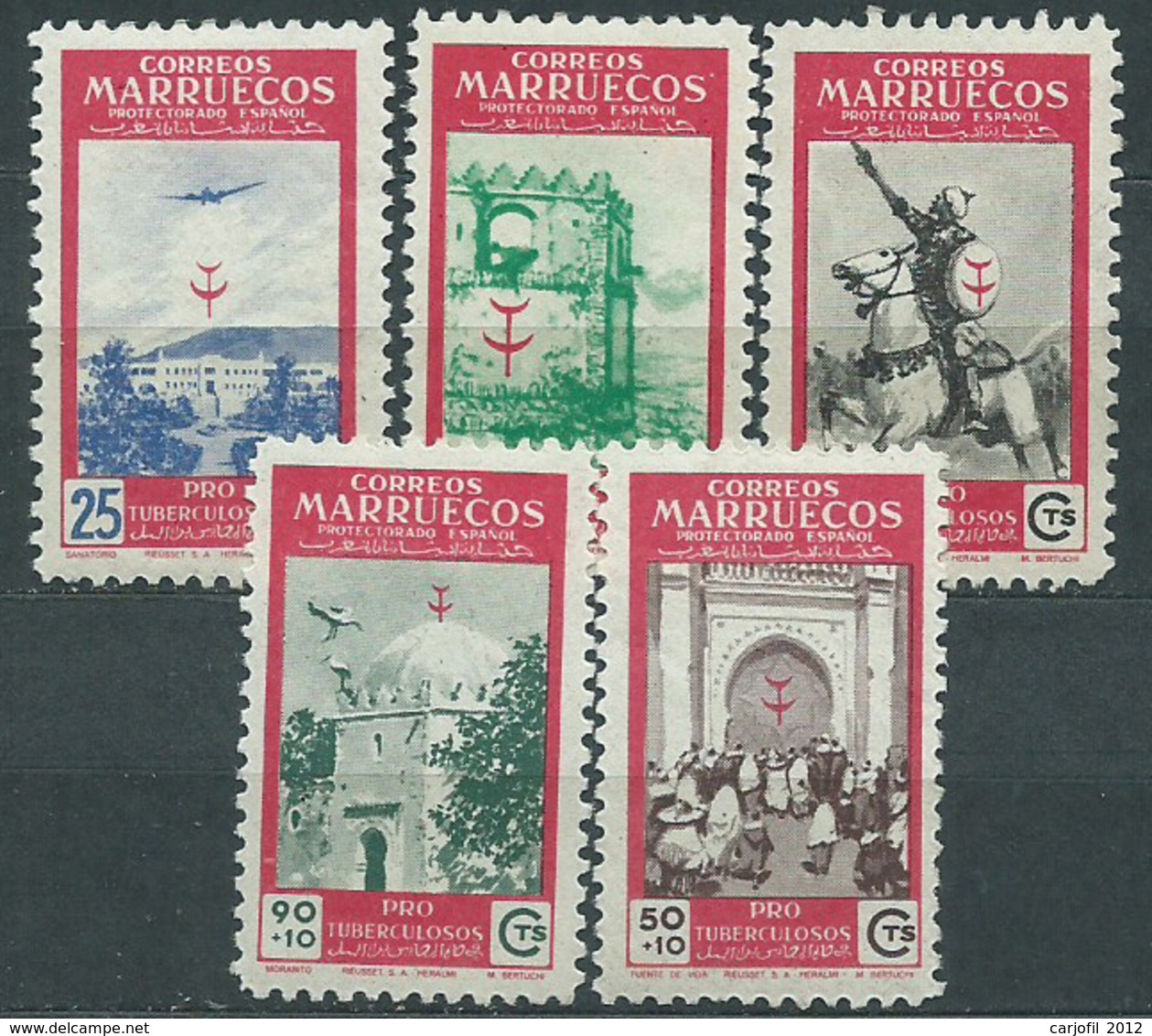 Marruecos Correo 1950 Edifil 325/29 * Mh - Marocco Spagnolo
