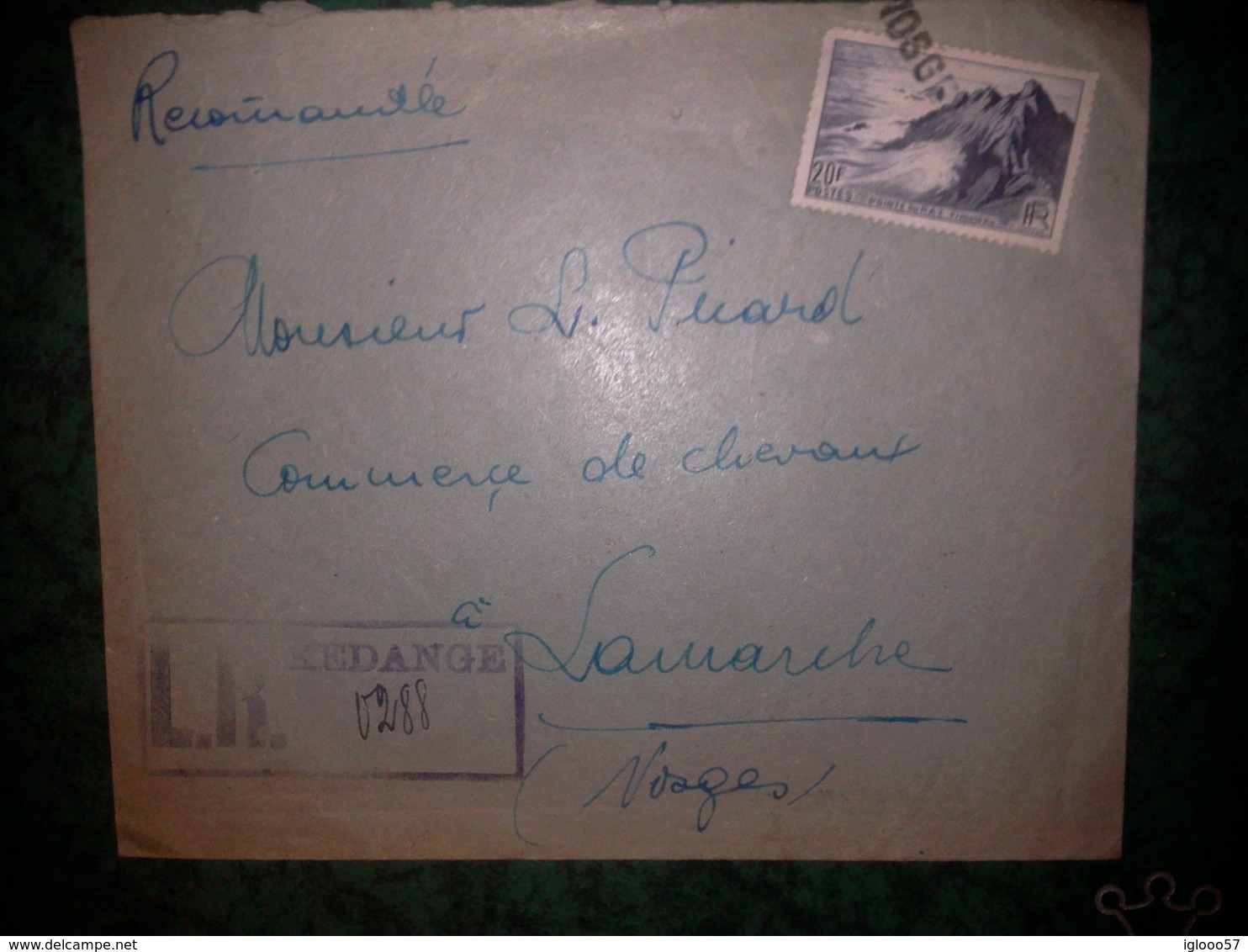 Lettre Recommandée De KEDANGE Exp: Gaston LAMBERT Marchand De Chevaux à BUDING . MOSELLE. 57 - Autres & Non Classés