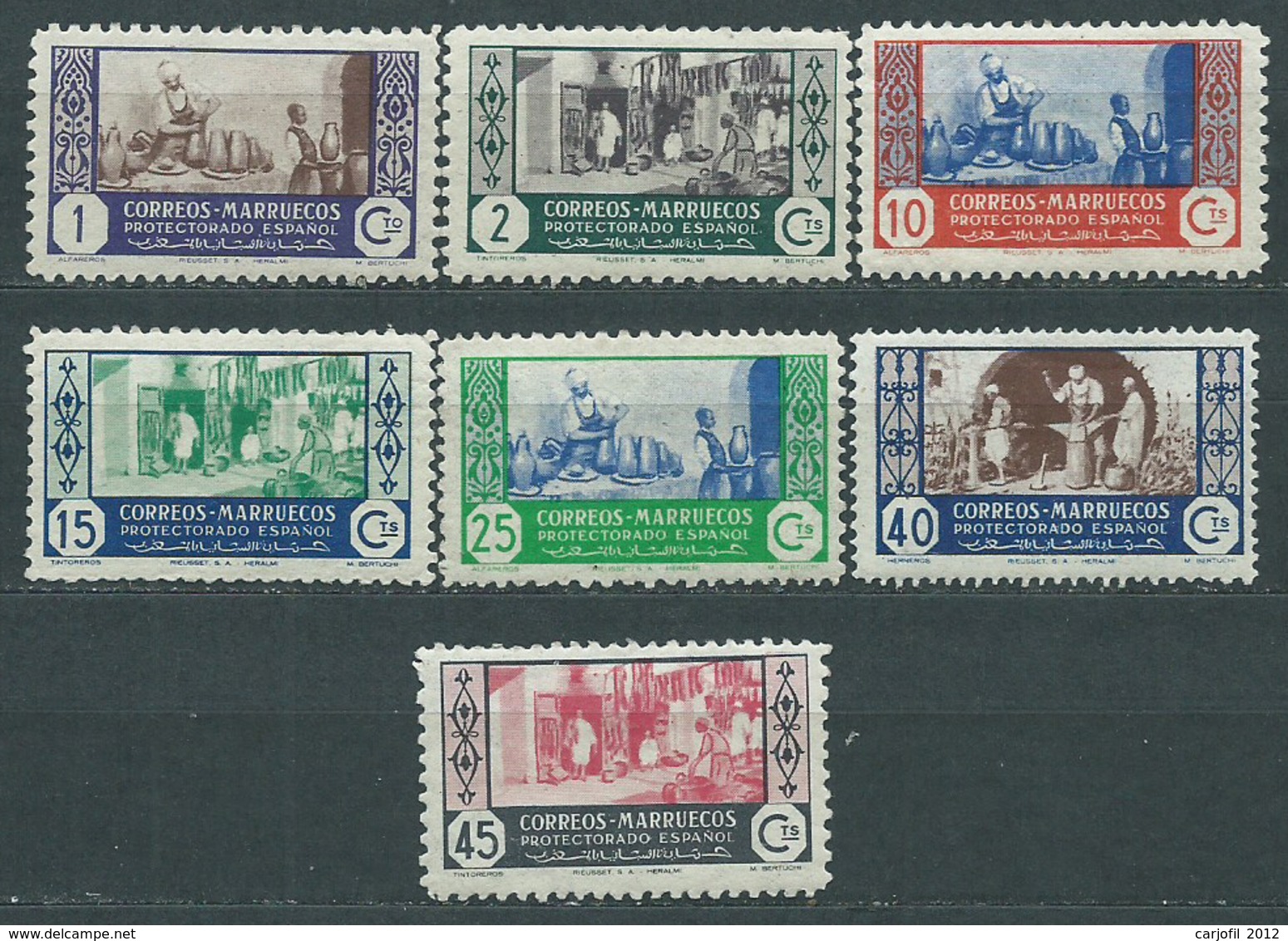 Marruecos Sueltos 1946 Edifil 260/66 * Mh - Marruecos Español