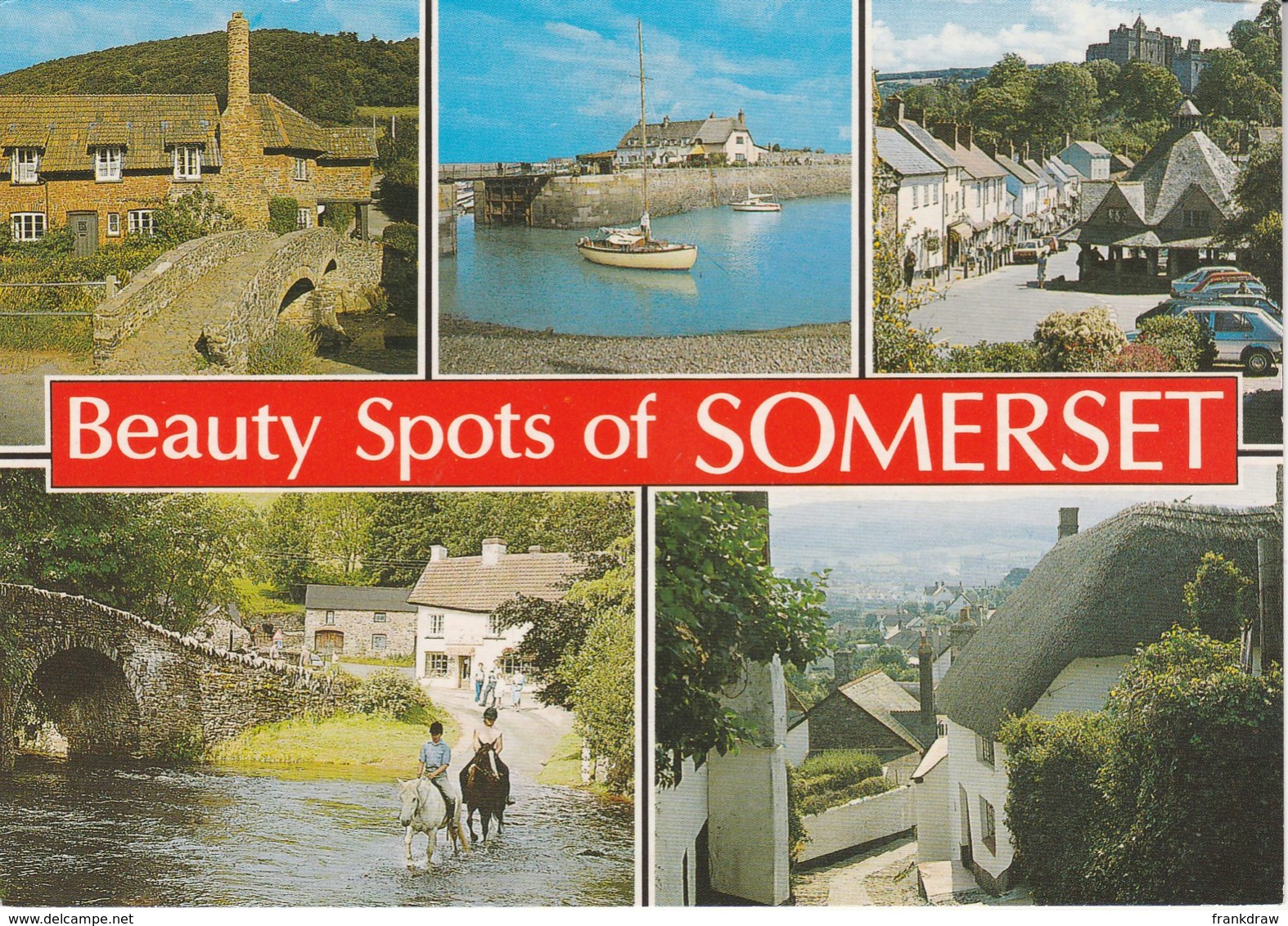 Postcard - Somerset Five Views Card No..2520017 Posted  12th Aug 1998 Very Good - Unclassified