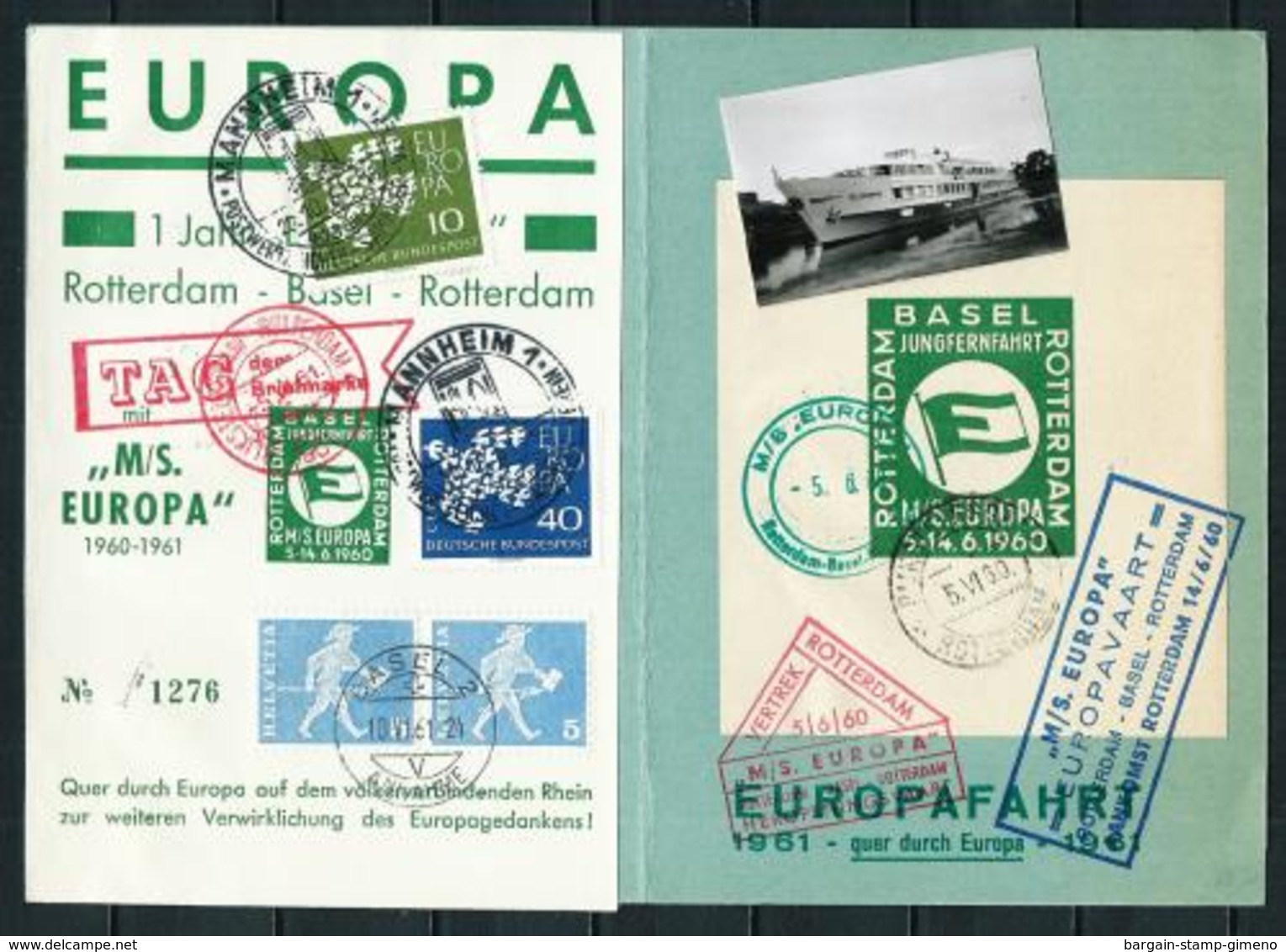 Pro-Europa - Carné-EUROPAVAART Año 1960 - European Ideas
