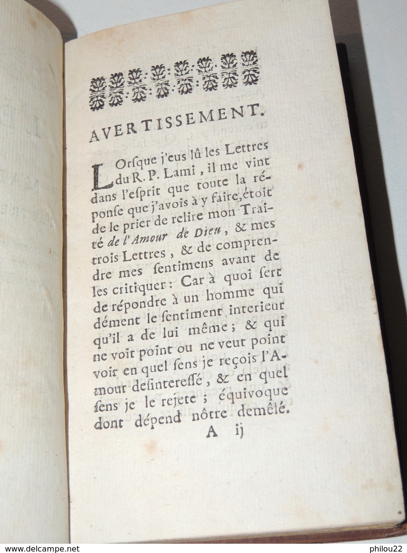 LETTRE DU P. MALEBRANCHE [Nicolas De]... Réponse Au P. LAMI  1700 - Antes De 18avo Siglo