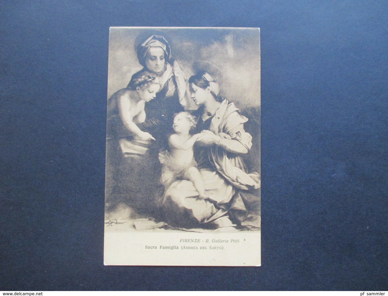 Polen 1957 Gemäldekarte Firenze R. Galleria Pitti Sacra Famiglia (Andrea Del Sarto) Künstlerkarte - Cartas & Documentos