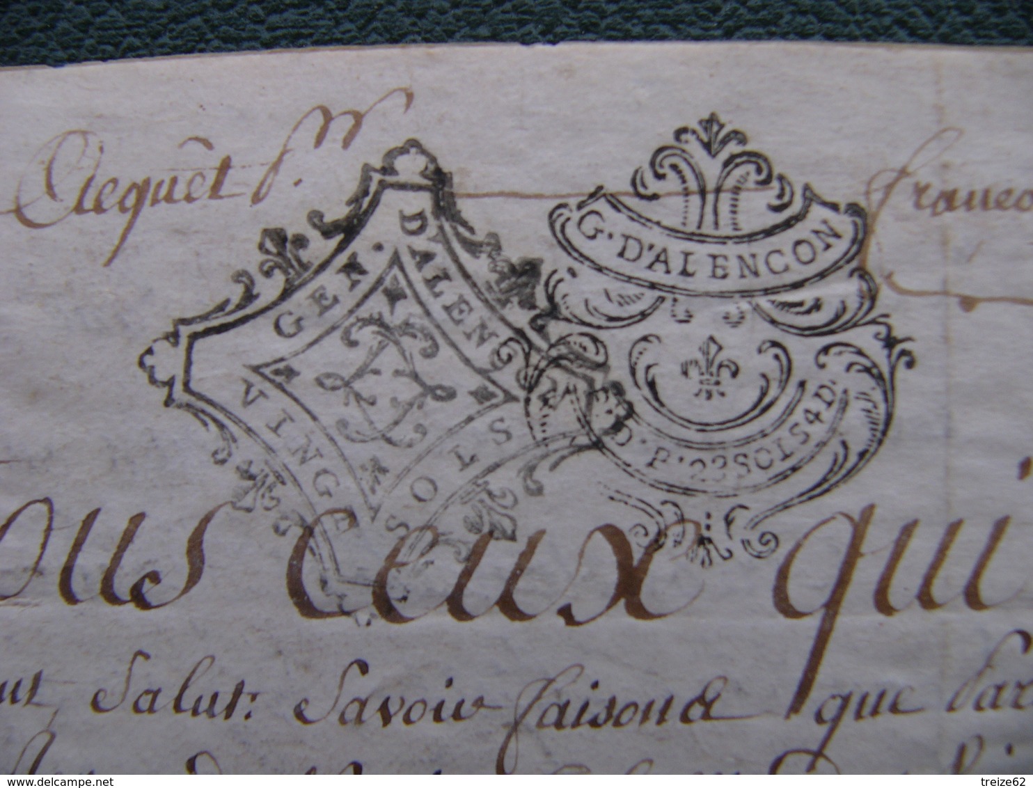 1781 Manuscrit Sur Vélin Généralité Alençon Normandie Bellou Sur Huisne  Remalard Belle Calligraphie - Manuscrits
