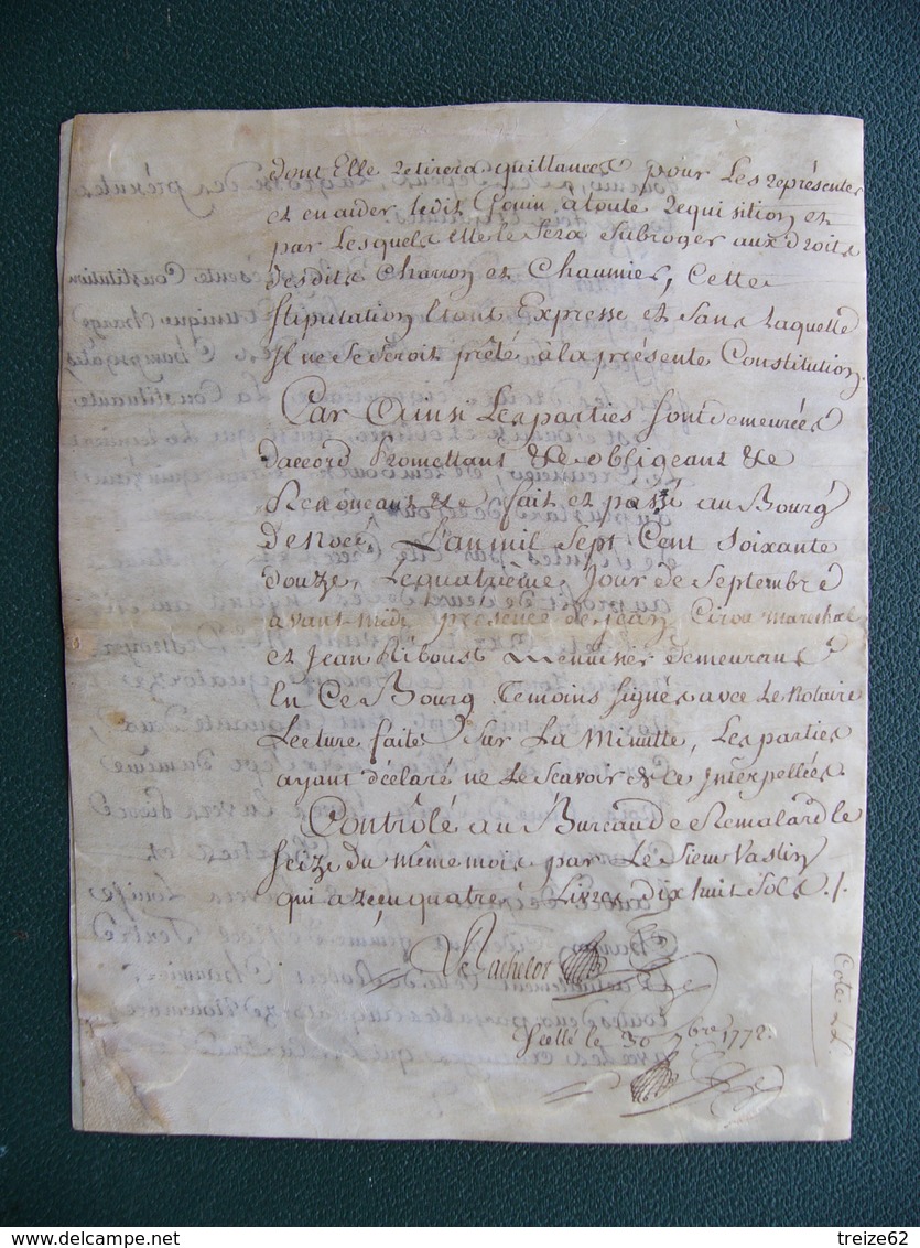 1772 Manuscrit Sur Vélin Généralité Alençon Normandie  Saint Quentin Le Petit  Jean GOUIN Très  Belle Calligraphie - Manuskripte