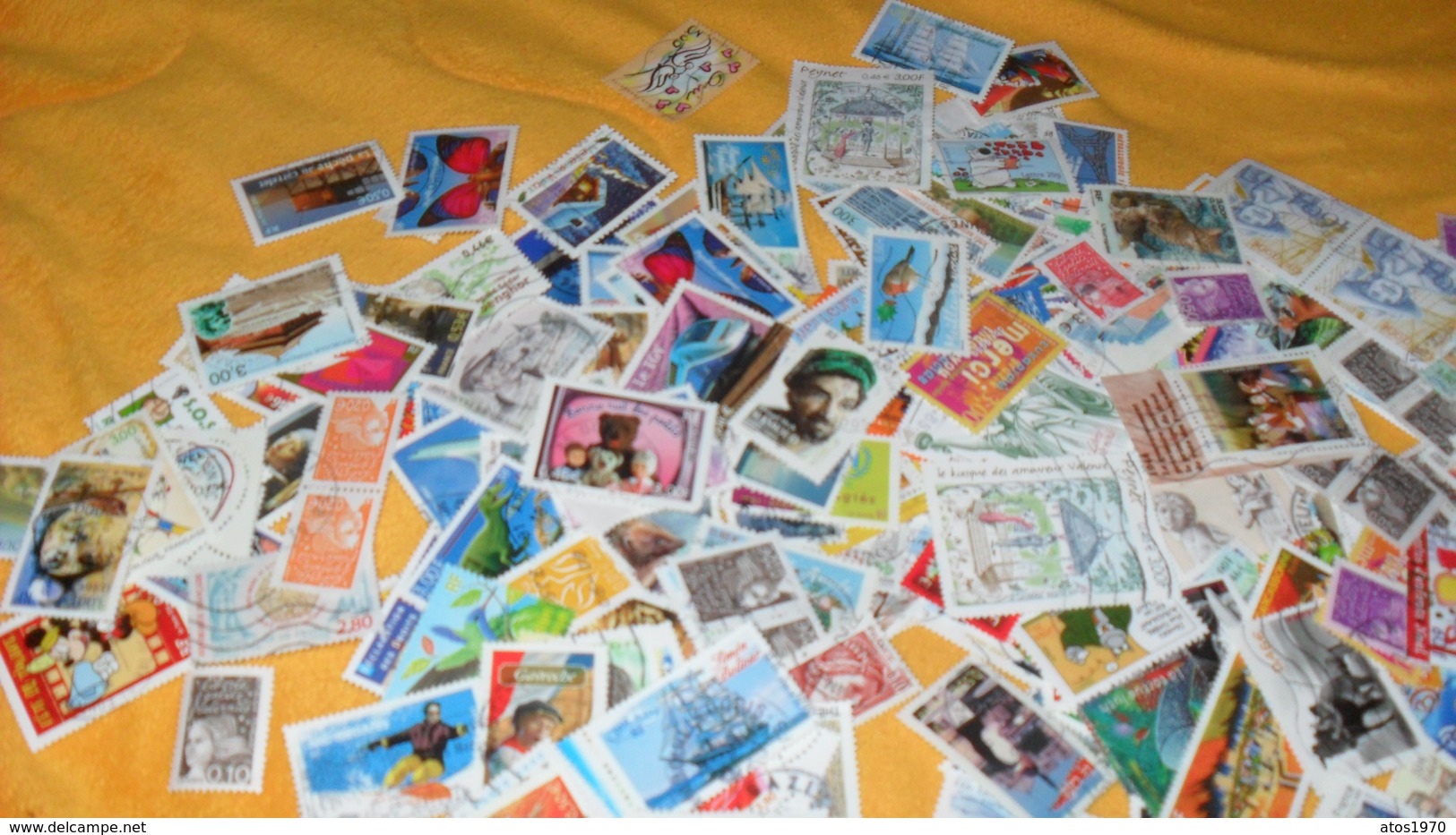 PLUS DE 500 TIMBRES MODERNES OBLITERES FRANCE...LA PLUPART EN EURO... - Vrac (max 999 Timbres)